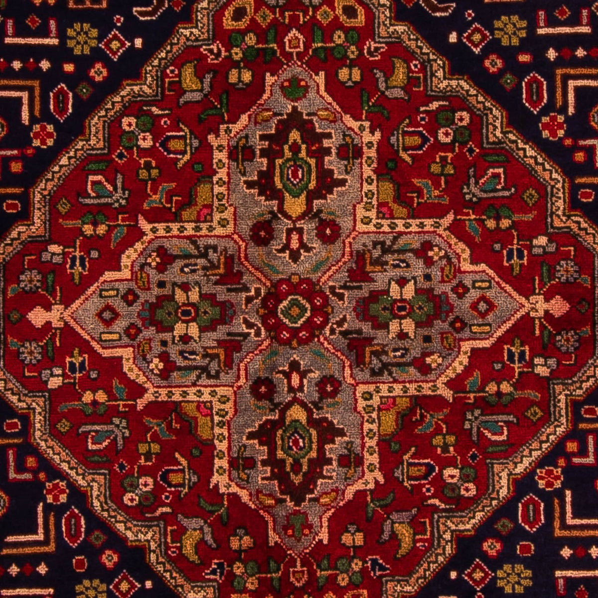 Tappeto Persero - Tabriz - 297 x 197 cm - blu scuro