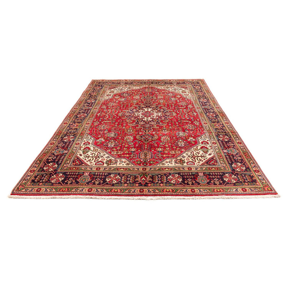 Tappeto Persero - Tabriz - 295 x 195 cm - rosso scuro