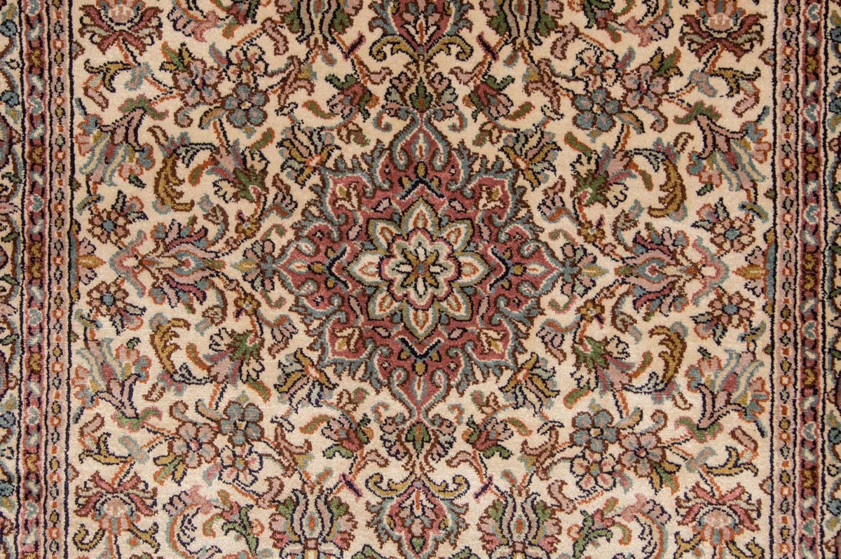 Tappeto corsia Tappeto di seta - Seta del Kashmir - 190 x 77 cm - beige