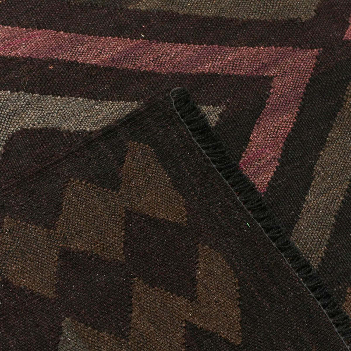 Tappeto Kelim - Splash - 240 x 166 cm - nero