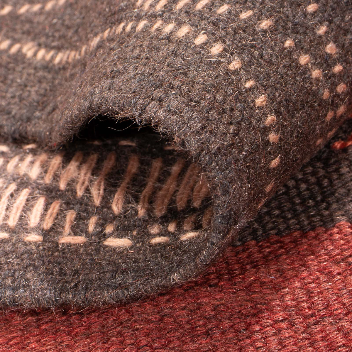 Tappeto corsia Tappeto Kelim - Vecchio - 450 x 130 cm - marrone