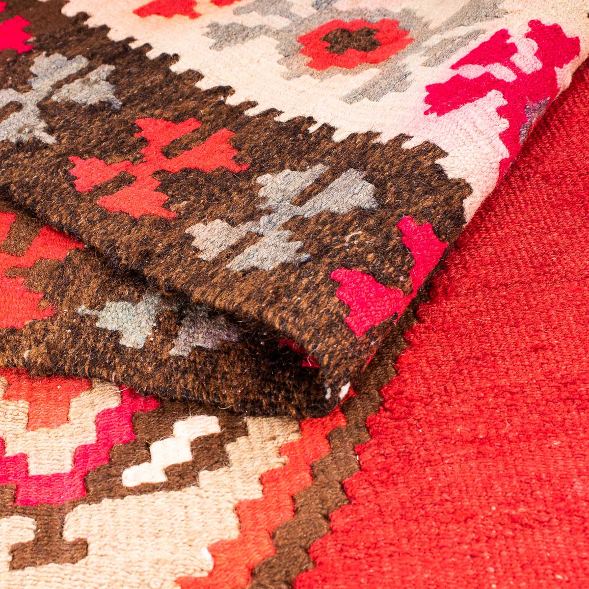 Tappeto corsia Tappeto Kelim - Vecchio - 380 x 150 cm - multicolore