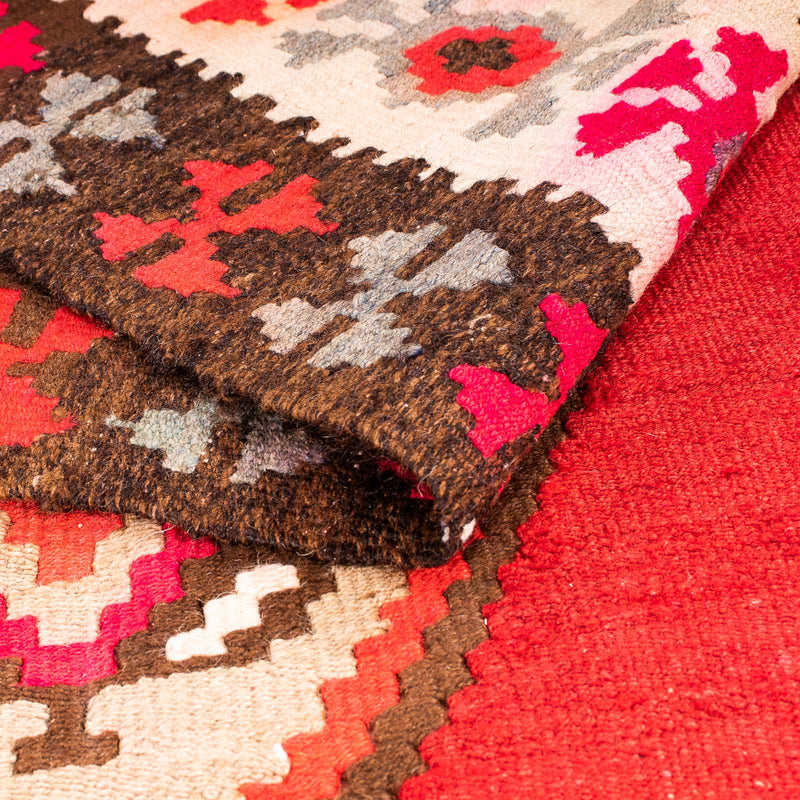 Tappeto corsia Tappeto Kelim - Vecchio - 380 x 150 cm - multicolore