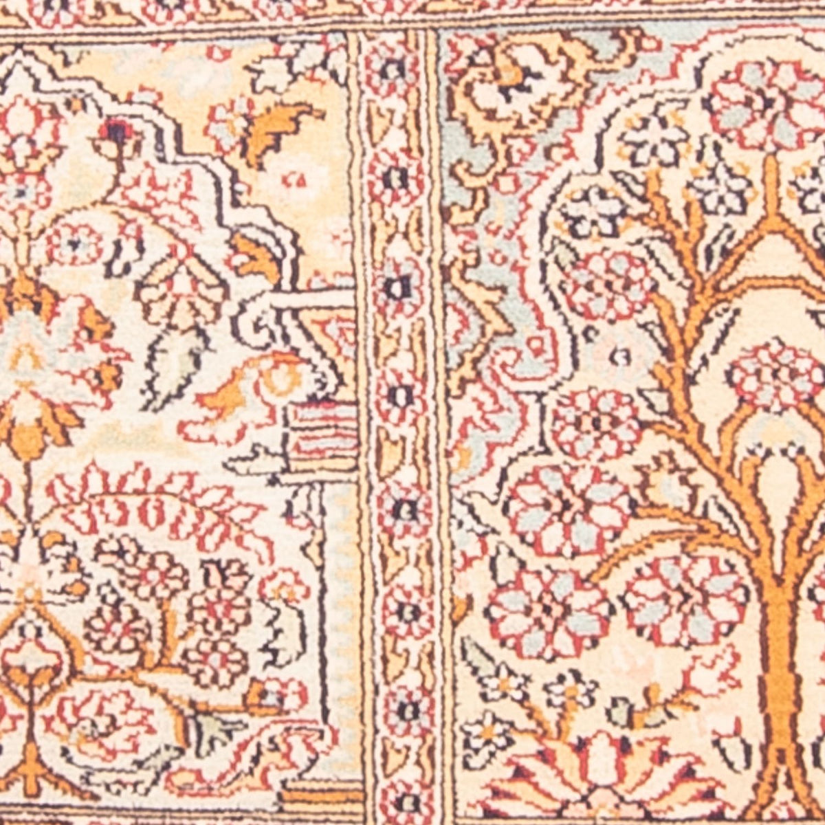 Tappeto di seta - Seta del Kashmir - 119 x 79 cm - multicolore