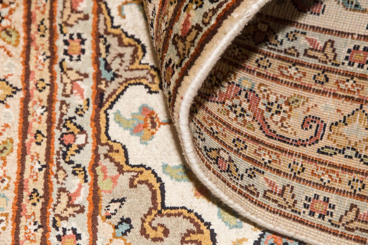 Tappeto di seta - Seta del Kashmir - 123 x 79 cm - beige