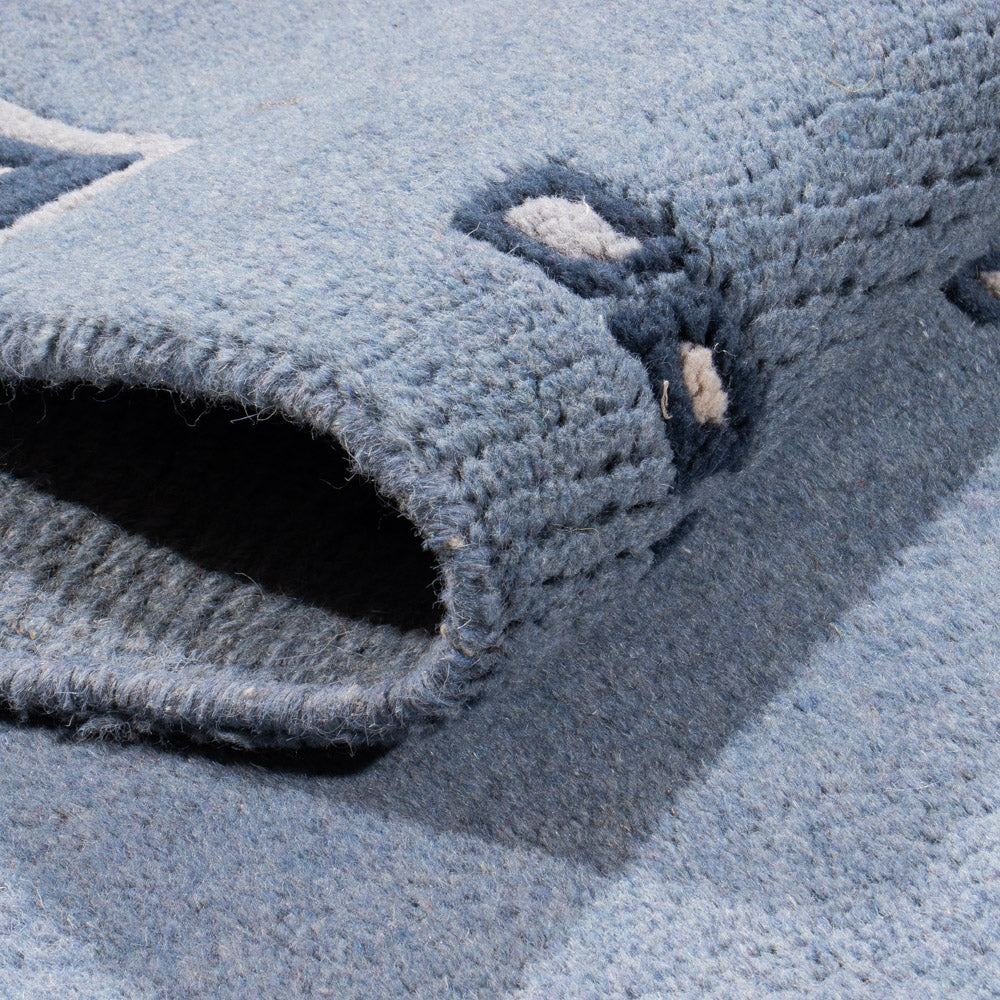 Tappeto corsia Tappeto Nepal - 330 x 69 cm - blu