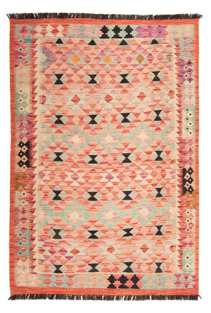 Tappeto Kelim - Splash - 177 x 120 cm - rosso chiaro