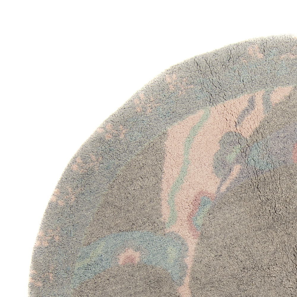 Tappeto Nepal rotondo - 200 x 200 cm - grigio