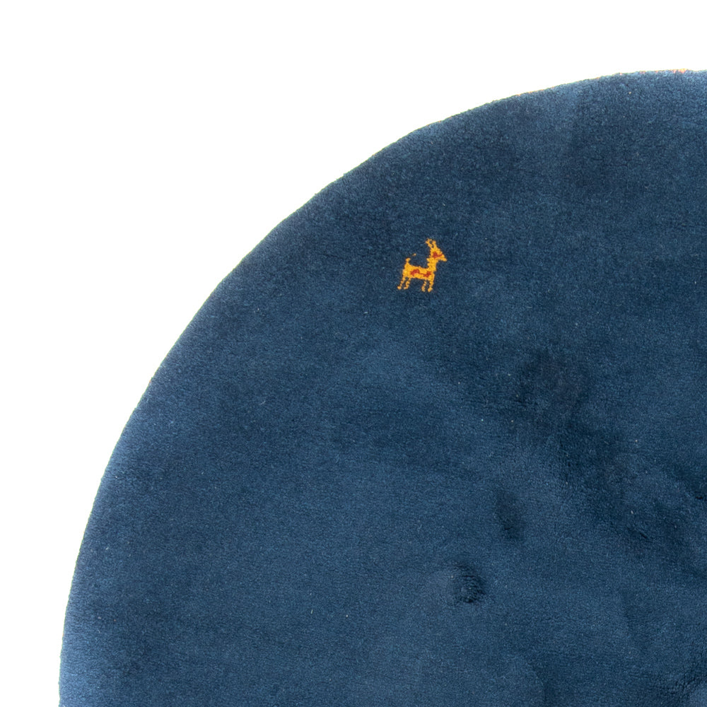 Tappeto Gabbeh - Indus rotondo  - 190 x 190 cm - blu