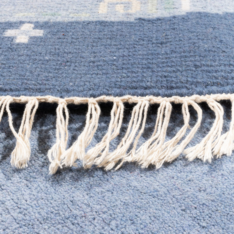 Tappeto Nepal rotondo  - 197 x 197 cm - blu