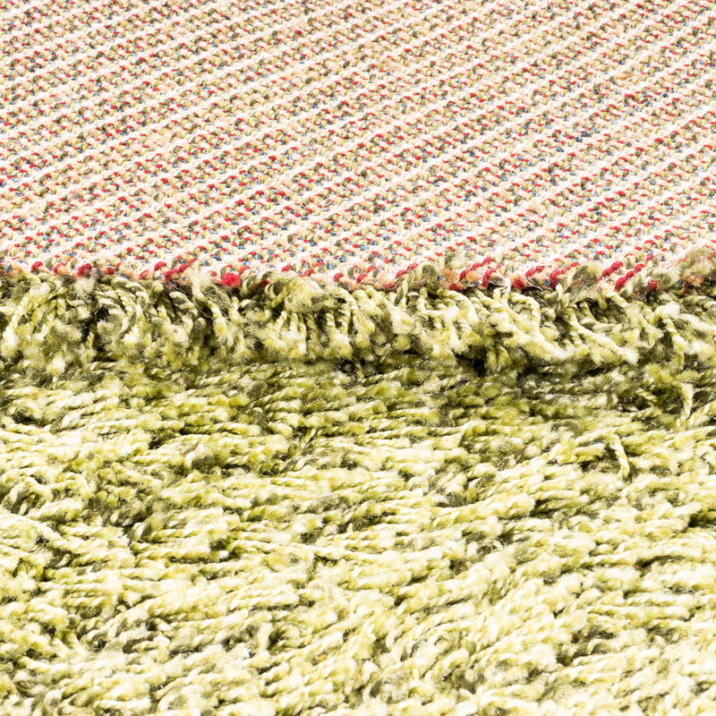Tappeto a pelo alto rotondo  - 200 x 200 cm - verde oliva