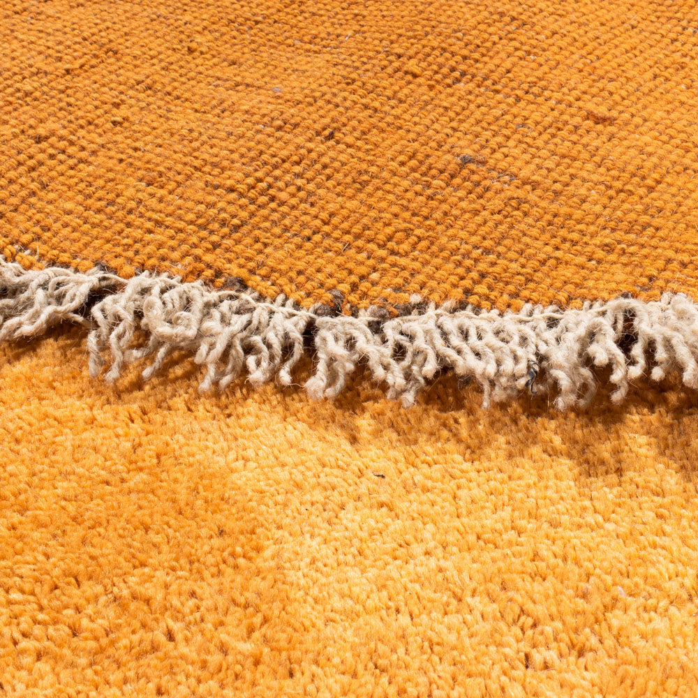 Tappeto a pelo alto rotondo  - 200 x 200 cm - oro