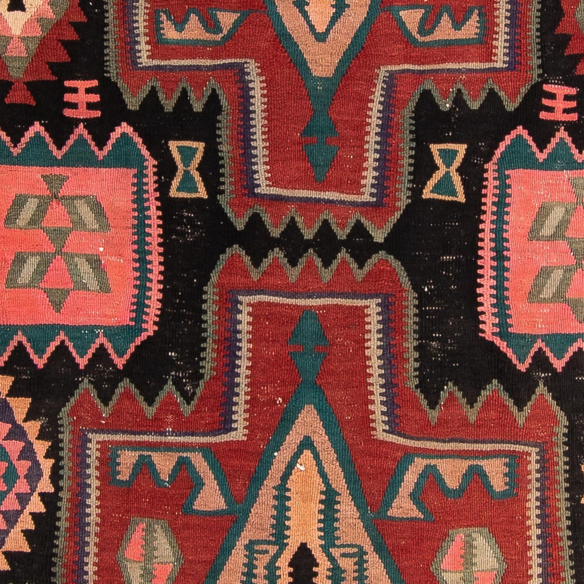 Tappeto corsia Tappeto Kelim - Vecchio - 300 x 140 cm - multicolore