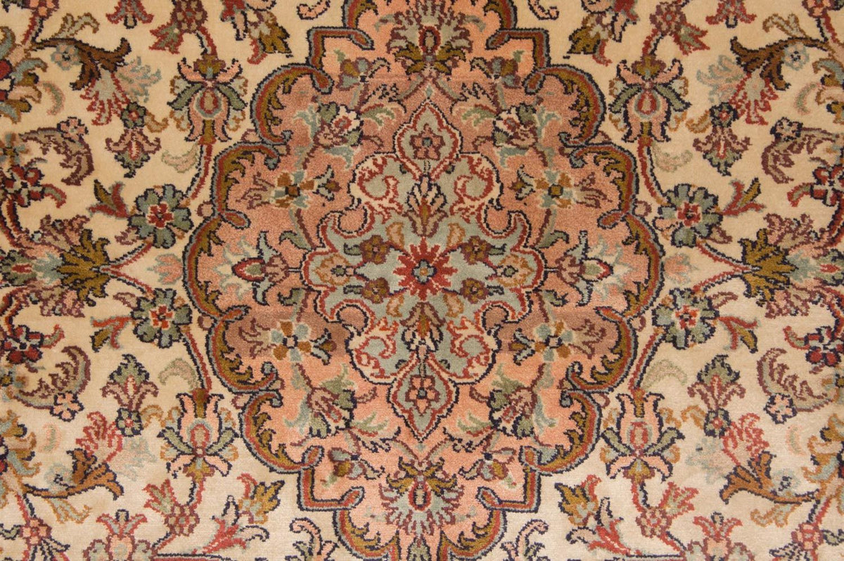 Tappeto di seta - Seta del Kashmir - 164 x 94 cm - beige