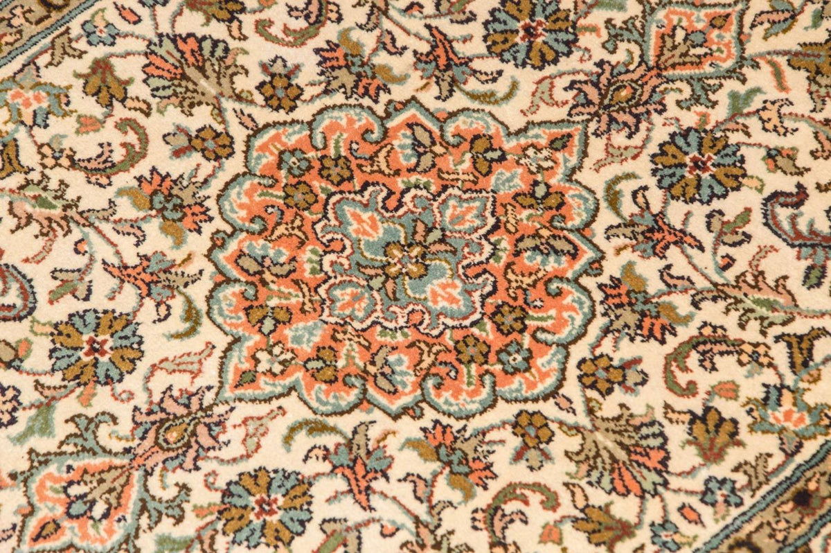 Tappeto di seta - Seta del Kashmir - 95 x 62 cm - beige