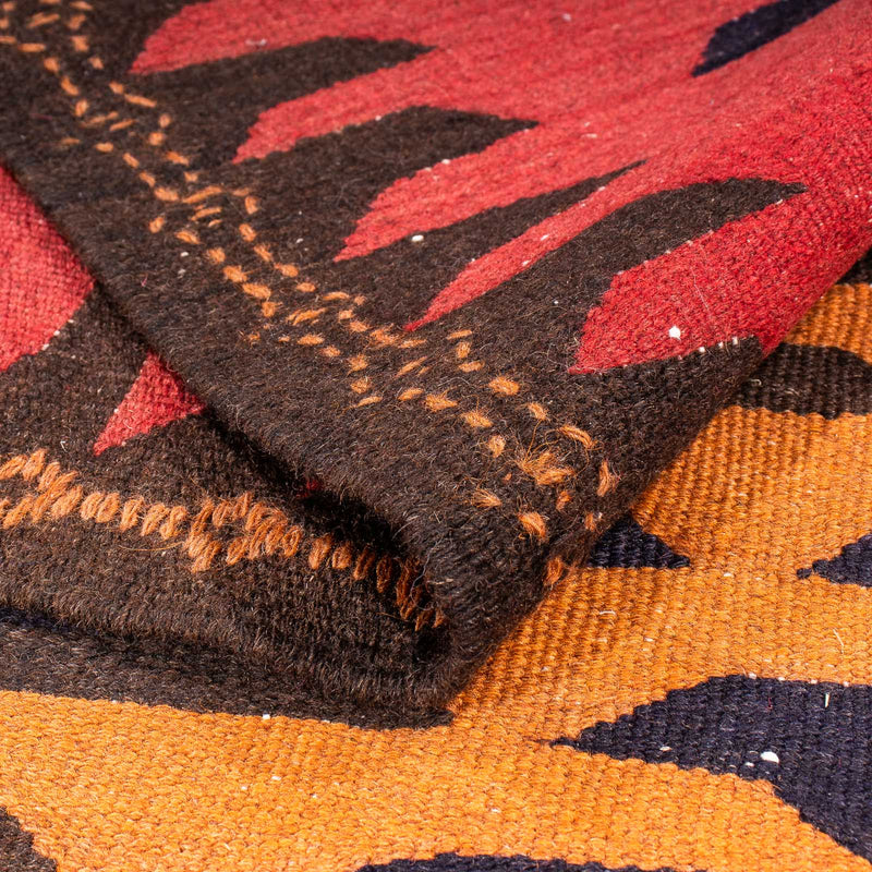 Tappeto corsia Tappeto Kelim - Vecchio - 395 x 150 cm - multicolore