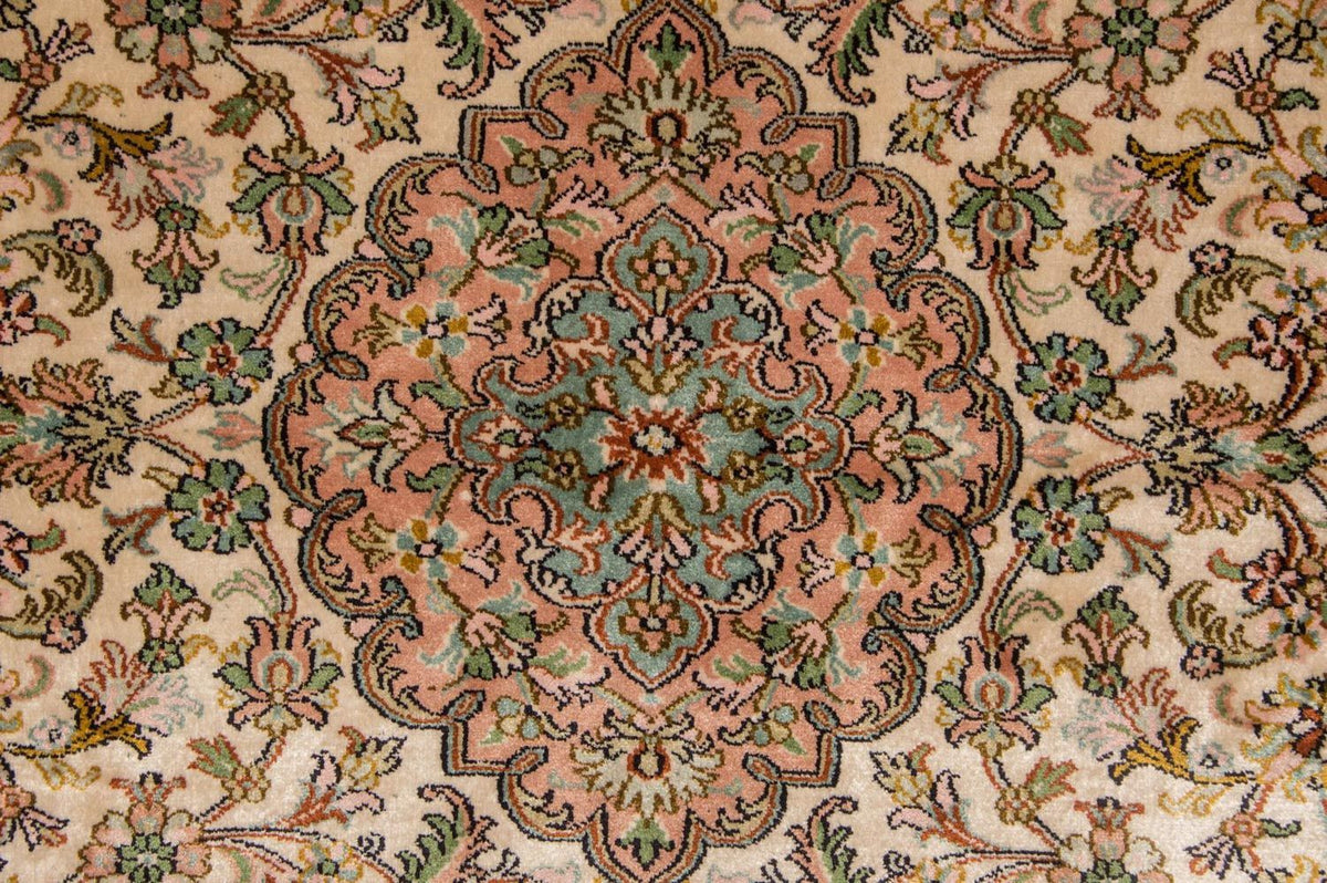 Tappeto di seta - Seta del Kashmir - 148 x 93 cm - beige