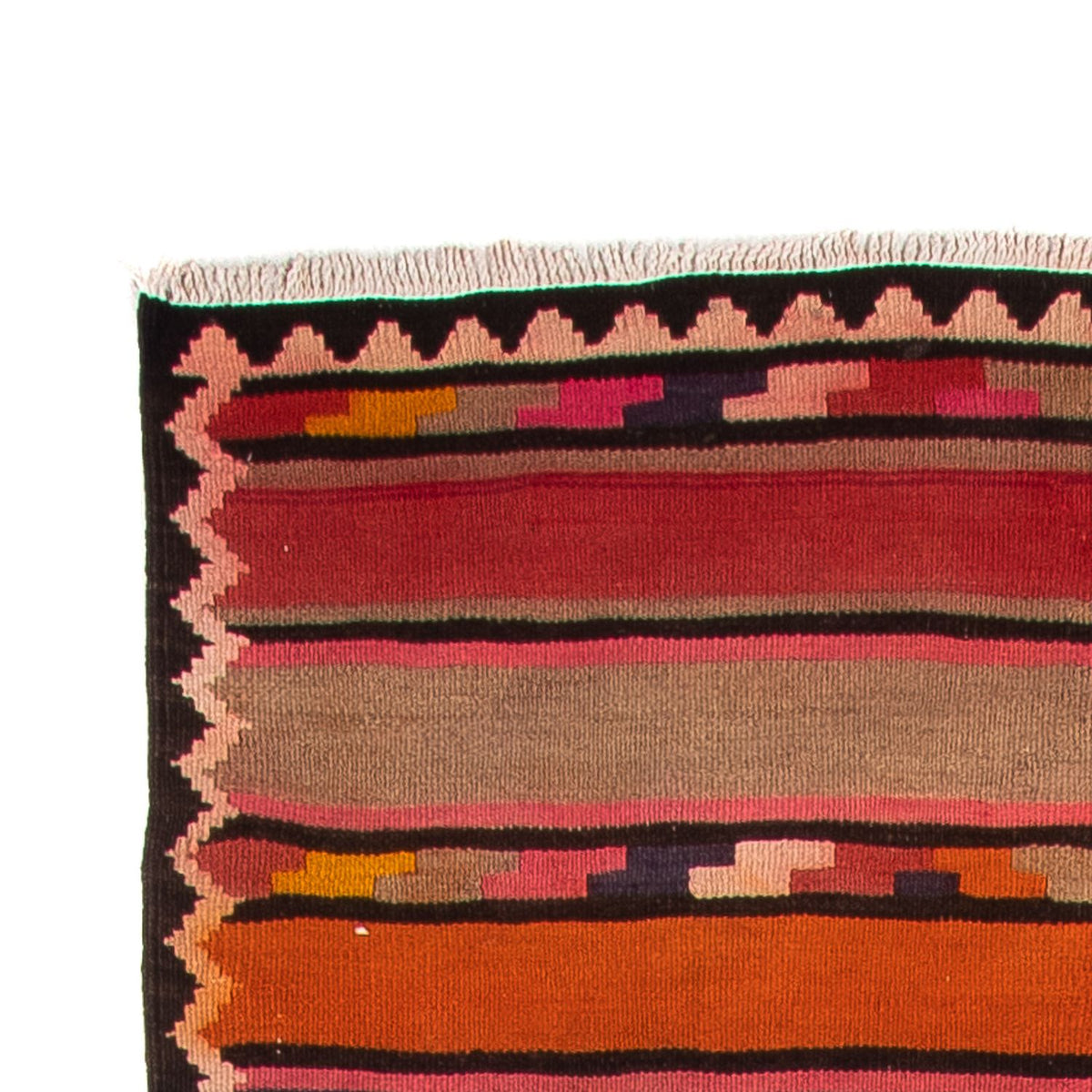 Tappeto corsia Tappeto Kelim - Vecchio - 340 x 125 cm - multicolore