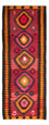 Tappeto corsia Tappeto Kelim - Vecchio - 350 x 130 cm - multicolore