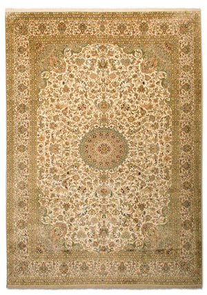 Tappeto di seta - Seta del Kashmir - 314 x 213 cm - beige