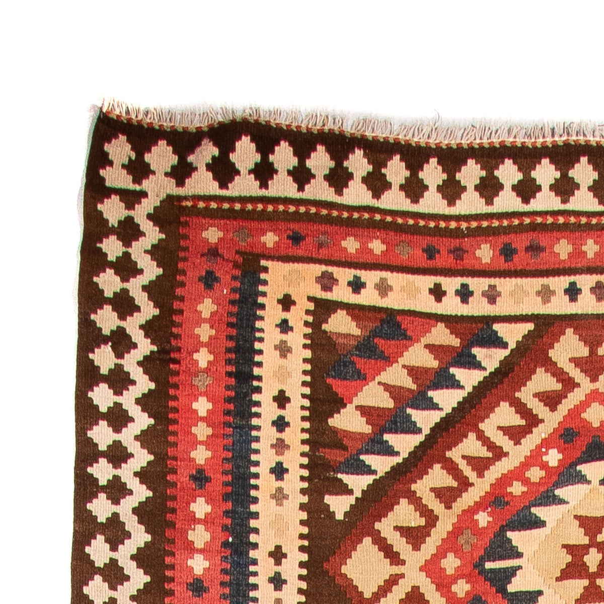 Tappeto corsia Tappeto Kelim - Vecchio - 402 x 135 cm - multicolore
