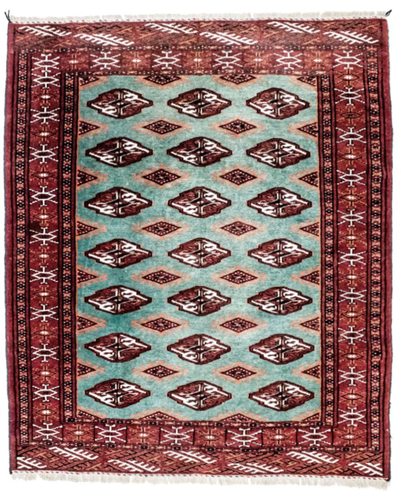 Tappeto Turkaman - 124 x 100 cm - turchese