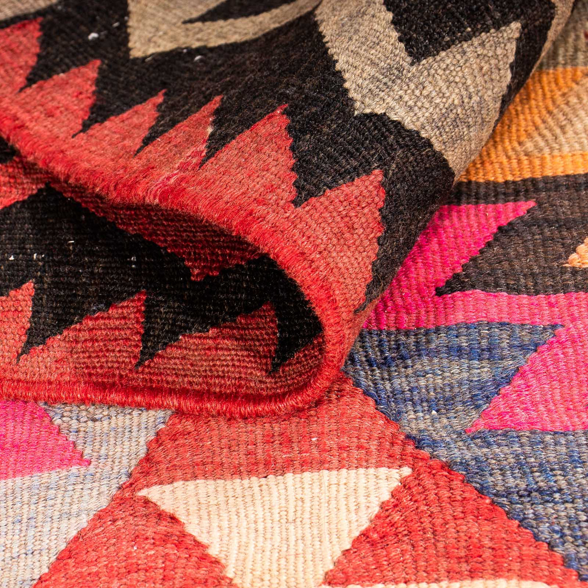 Tappeto corsia Tappeto Kelim - Vecchio - 350 x 150 cm - multicolore