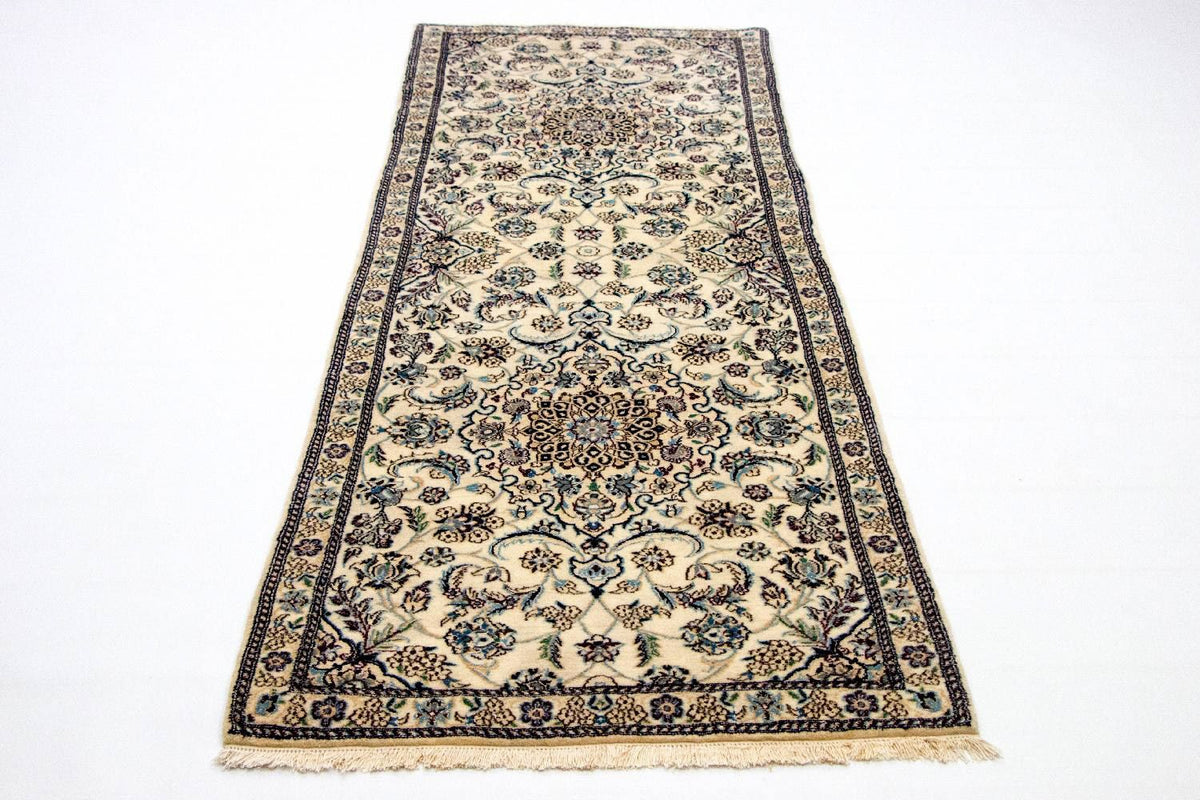 Tappeto corsia Tappeto Persero - Nain - Reale - 254 x 88 cm - beige