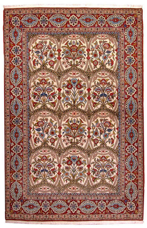 Tappeto Persero - Ghom - 215 x 141 cm - rosso