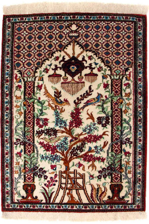 Tappeto di seta - Ghom seta - Premio - 77 x 57 cm - beige