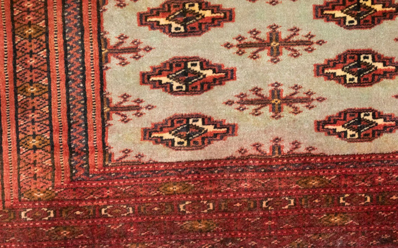 Tappeto corsia Tappeto Turkaman - 100 x 50 cm - rosso