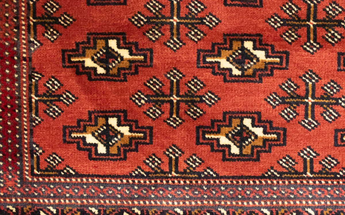 Tappeto corsia Tappeto Turkaman - 100 x 50 cm - rosso