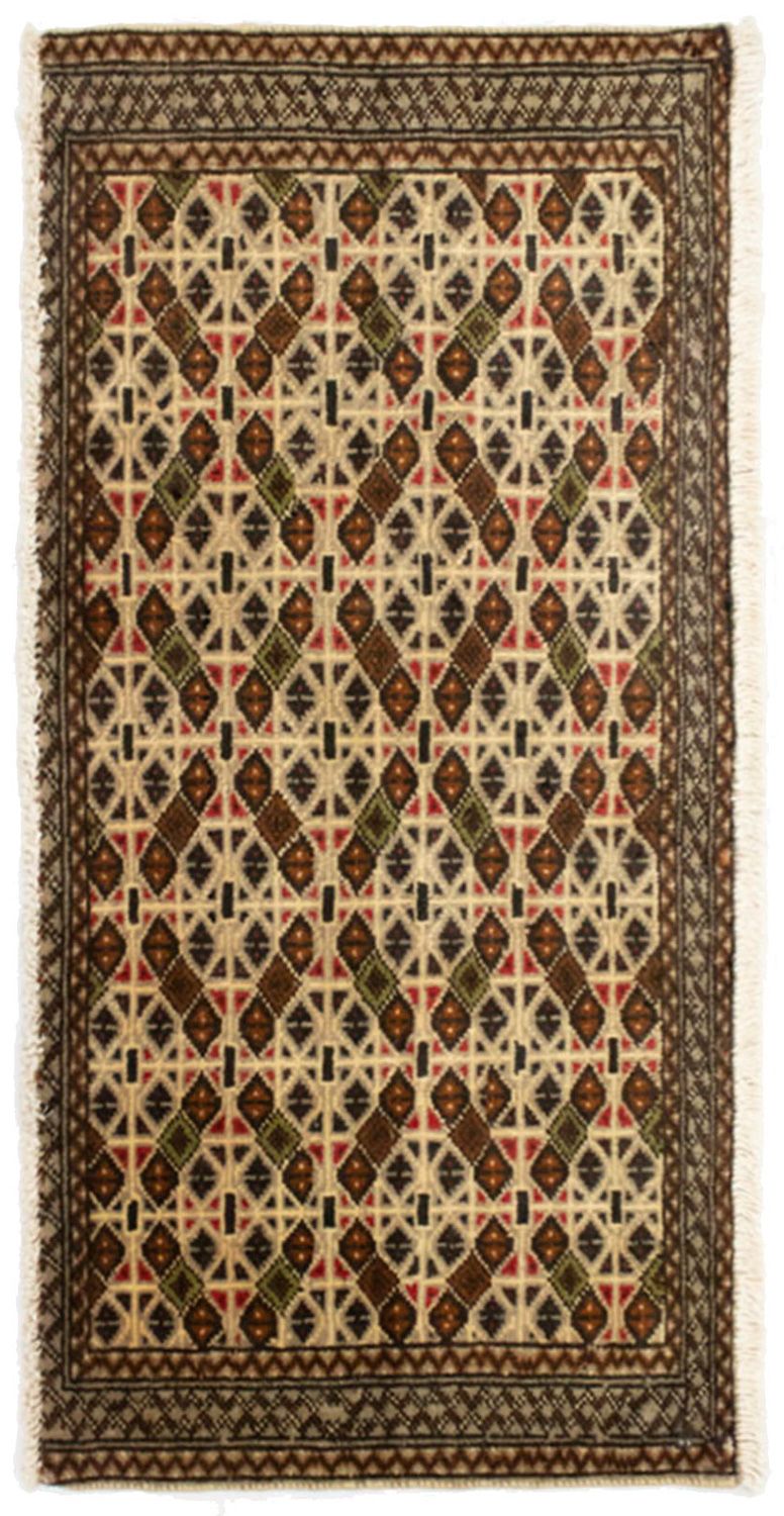 Tappeto corsia Tappeto Turkaman - 100 x 50 cm - beige