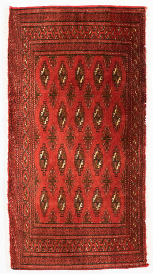 Tappeto corsia Tappeto Turkaman - 100 x 50 cm - rosso