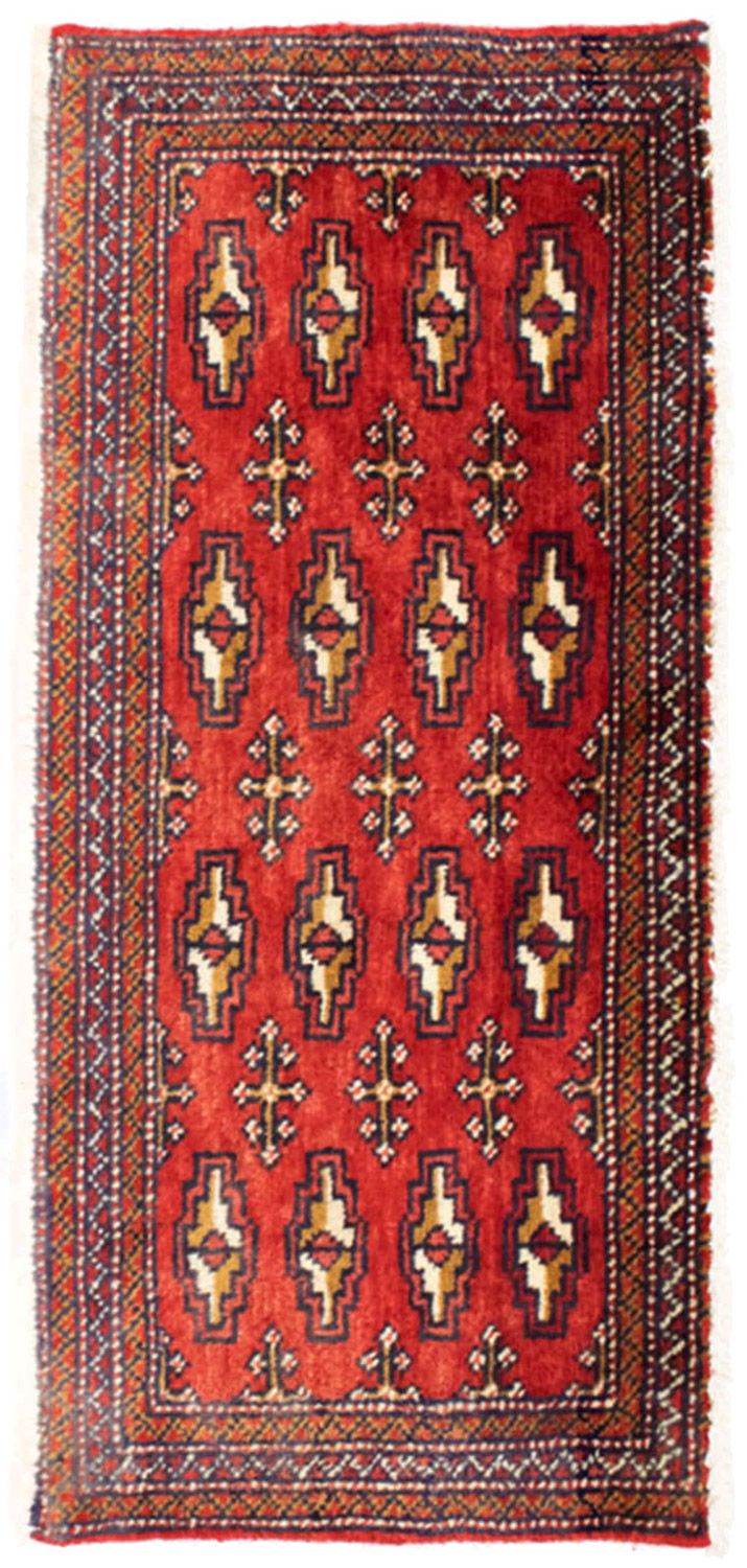 Tappeto corsia Tappeto Turkaman - 100 x 50 cm - rosso
