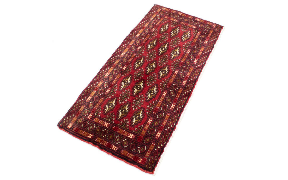 Tappeto corsia Tappeto Turkaman - 100 x 50 cm - rosso