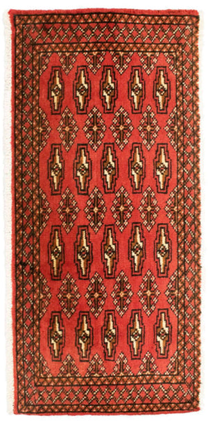 Tappeto corsia Tappeto Turkaman - 100 x 50 cm - rosso