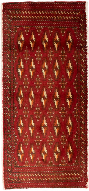Tappeto Turkaman - 130 x 60 cm - rosso