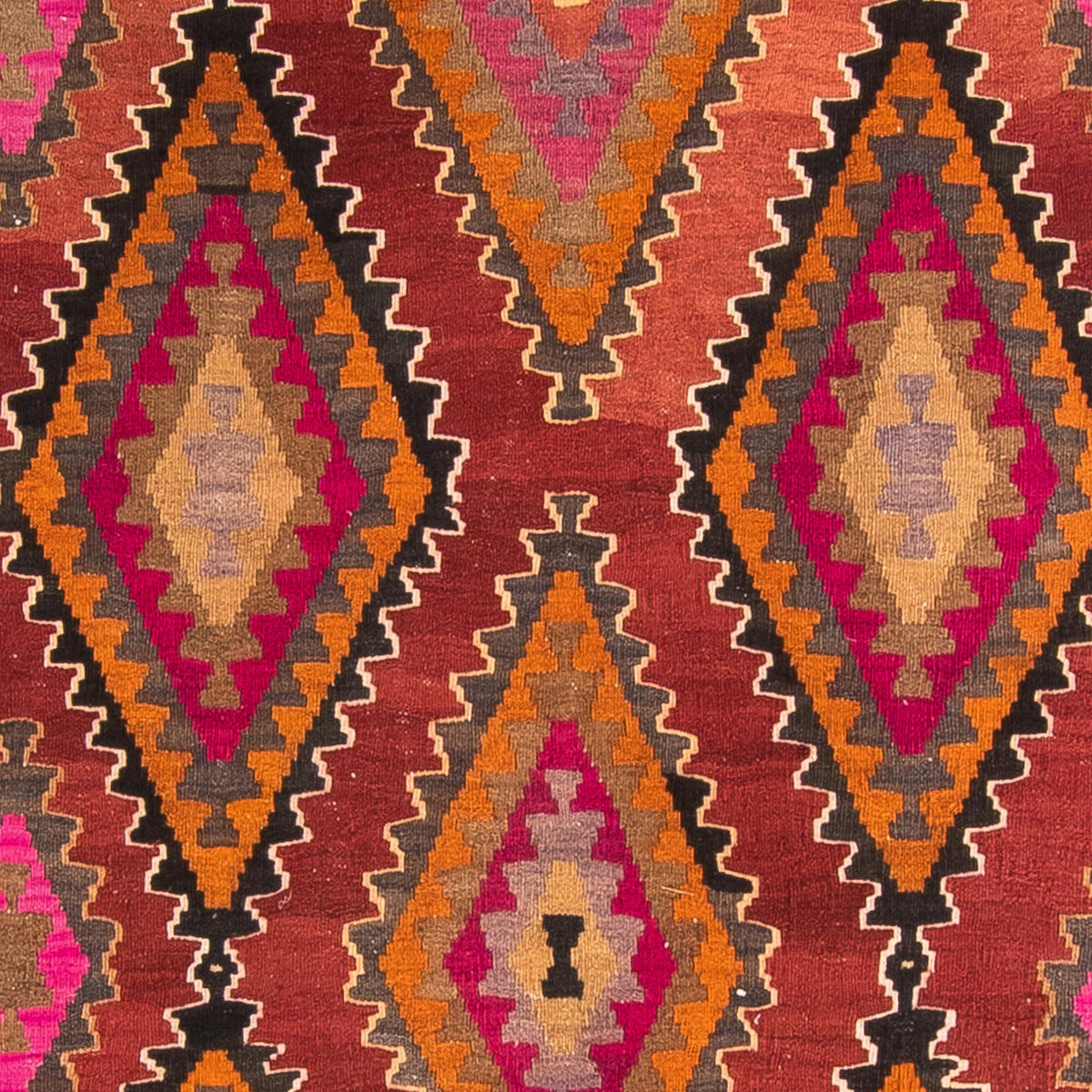 Tappeto corsia Tappeto Kelim - Vecchio - 330 x 130 cm - multicolore