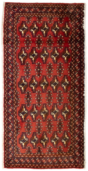 Tappeto Turkaman - 130 x 60 cm - rosso