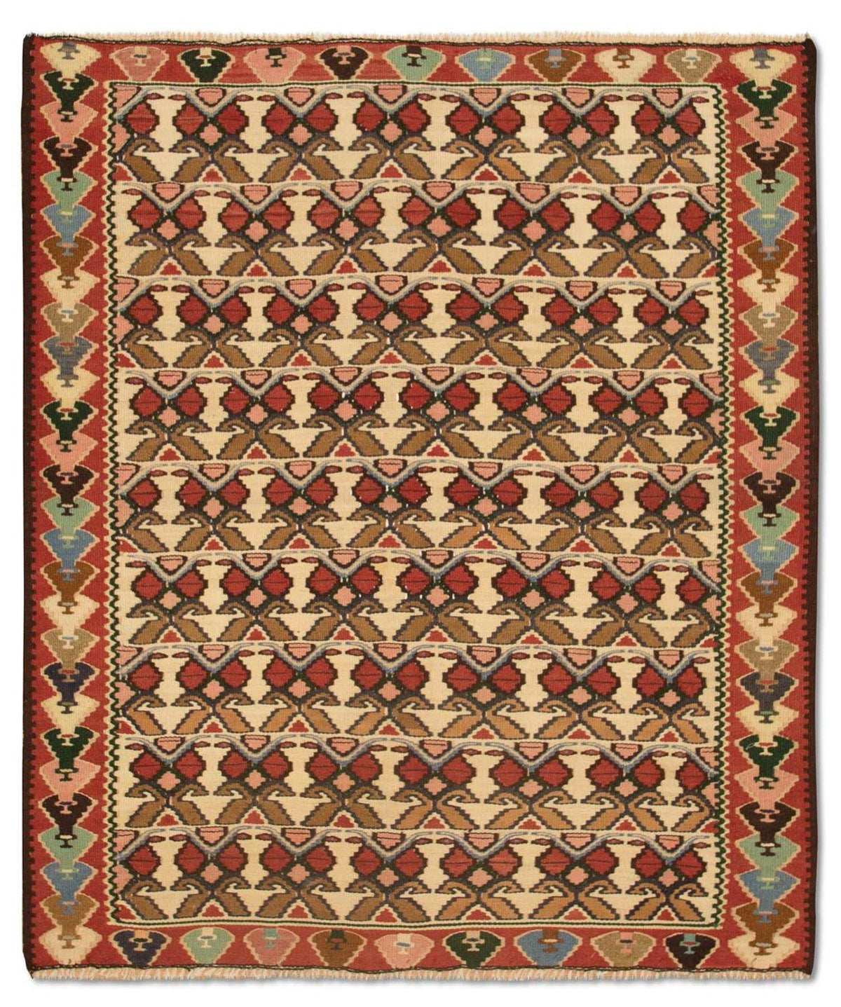 Tappeto Kelim - Vecchio - 143 x 119 cm - beige