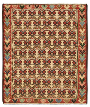 Tappeto Kelim - Vecchio - 143 x 119 cm - beige
