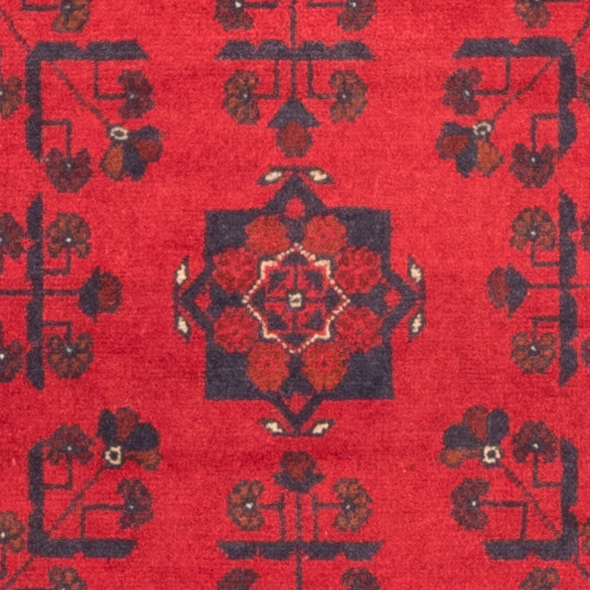 Tappeto corsia Tappeto afgano - Kunduz - 289 x 77 cm - rosso