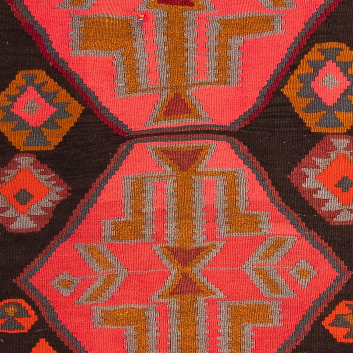 Tappeto corsia Tappeto Kelim - Vecchio - 325 x 140 cm - multicolore