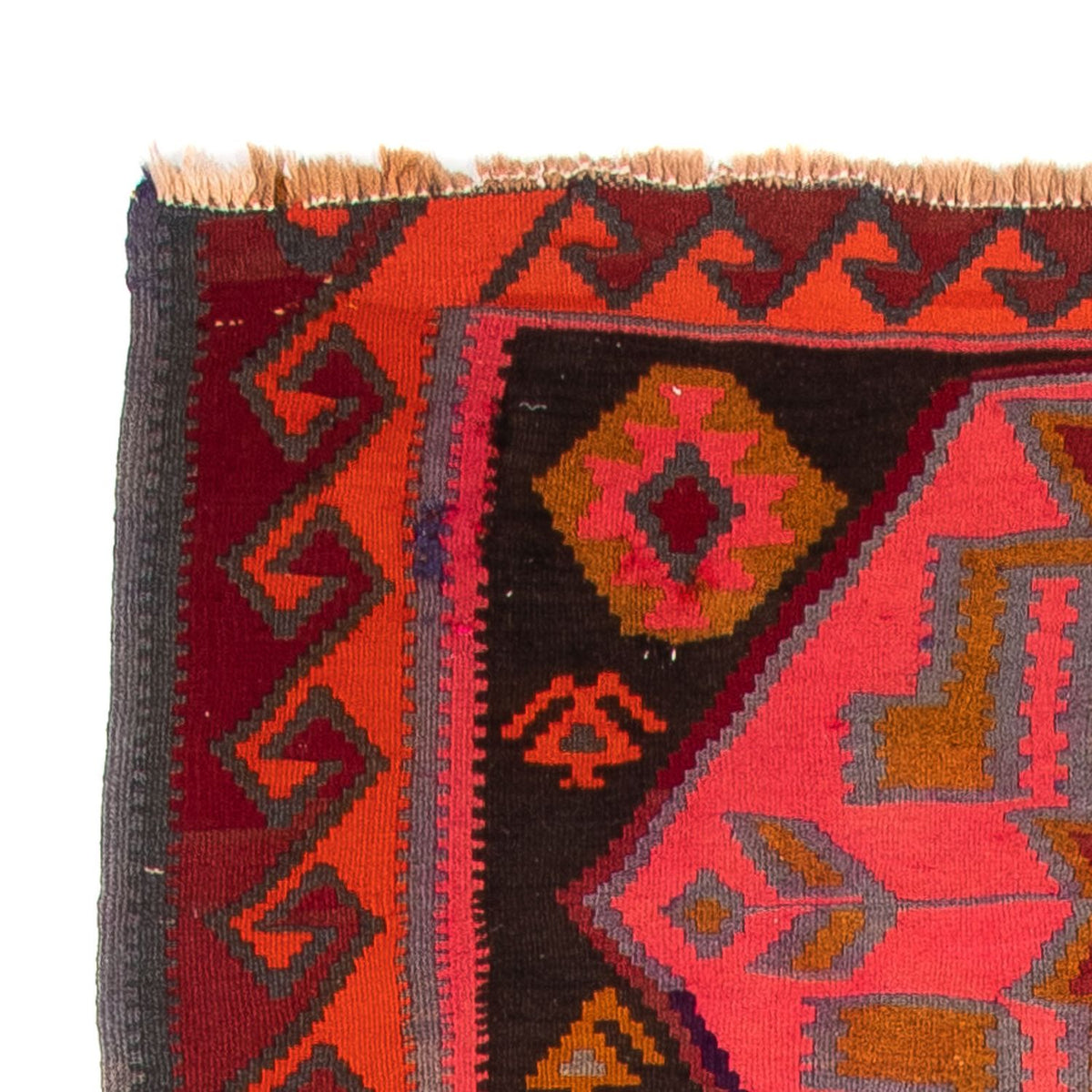 Tappeto corsia Tappeto Kelim - Vecchio - 325 x 140 cm - multicolore