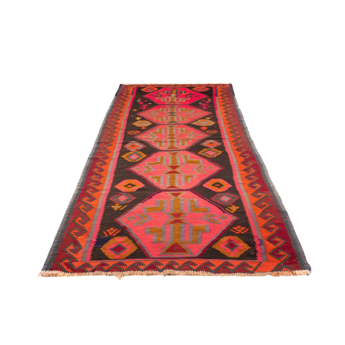 Tappeto corsia Tappeto Kelim - Vecchio - 325 x 140 cm - multicolore