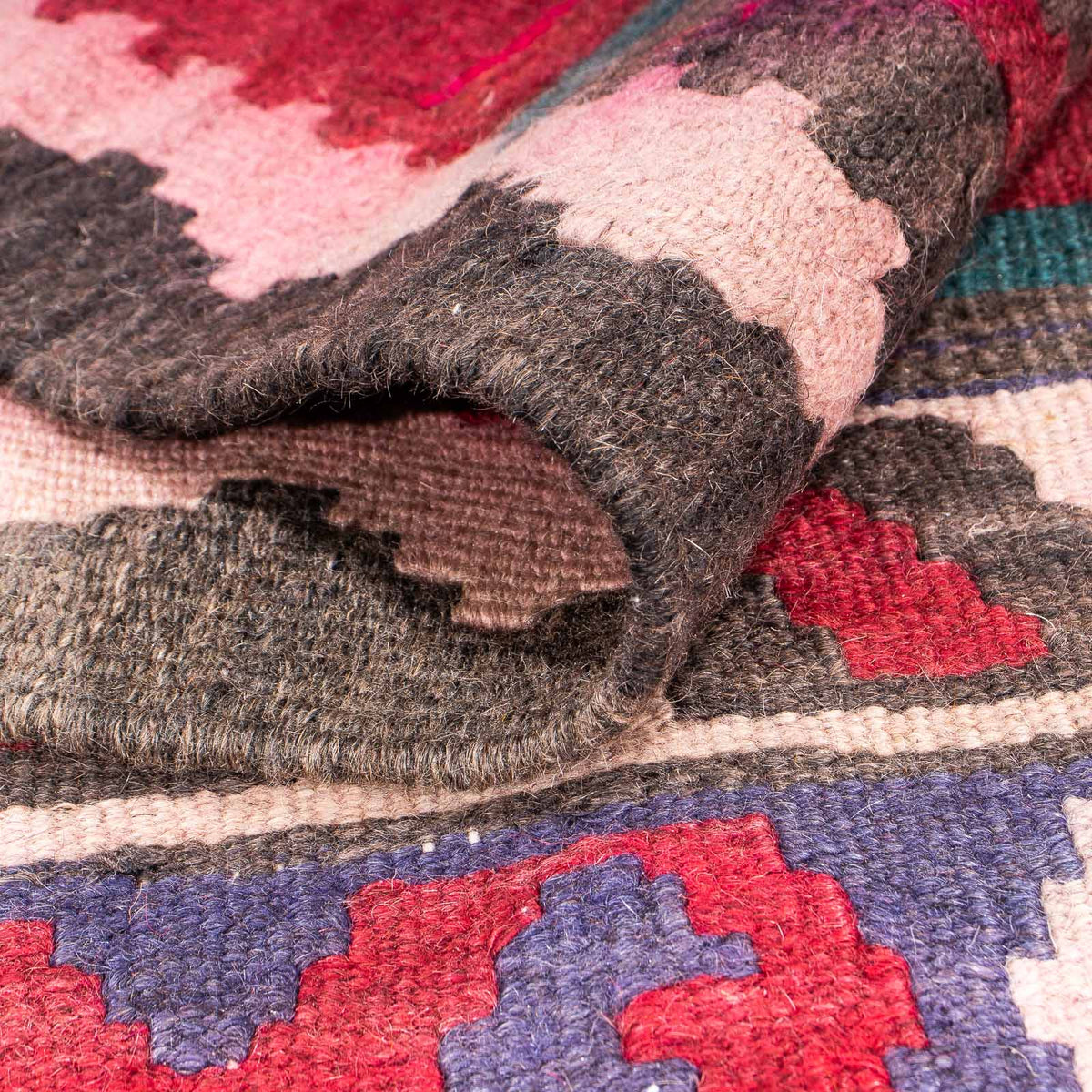 Tappeto corsia Tappeto Kelim - Vecchio - 370 x 140 cm - multicolore