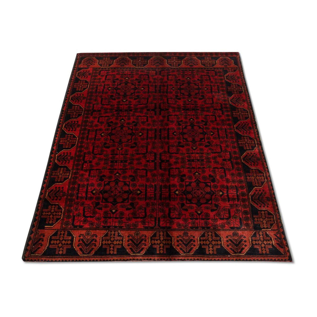 Tappeto afgano - Kunduz - 189 x 116 cm - rosso