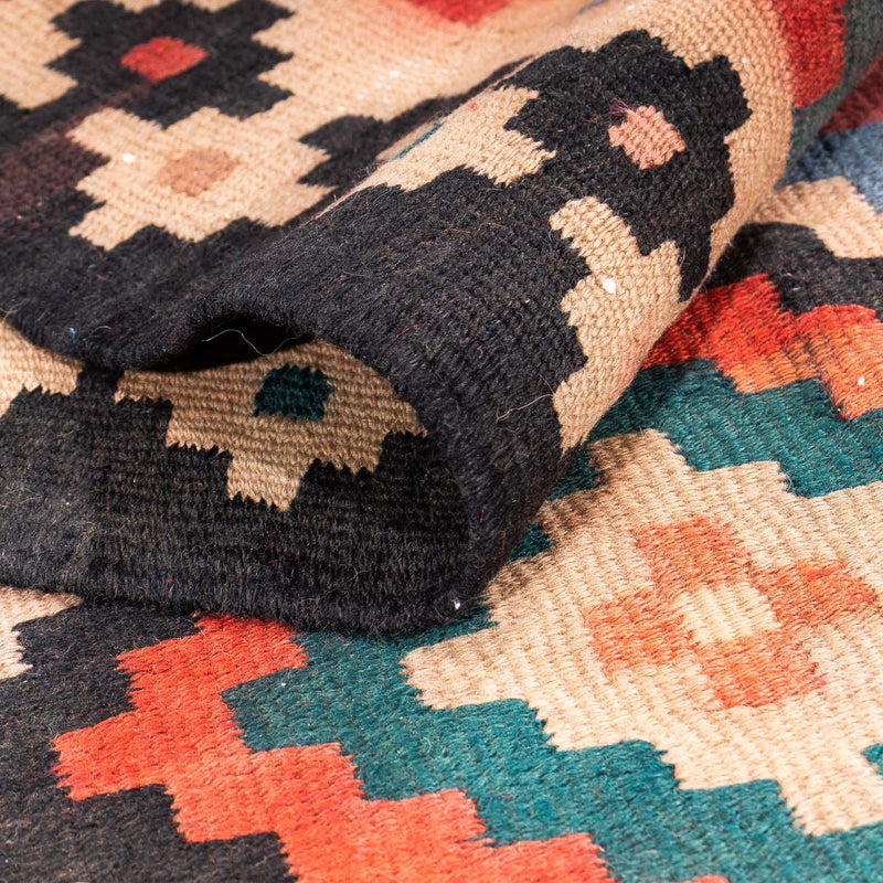 Tappeto corsia Tappeto Kelim - Vecchio - 225 x 112 cm - multicolore