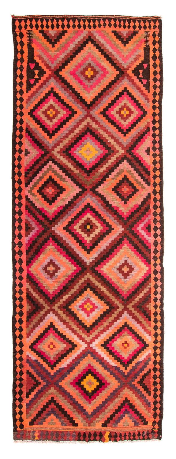 Tappeto corsia Tappeto Kelim - Vecchio - 370 x 140 cm - multicolore